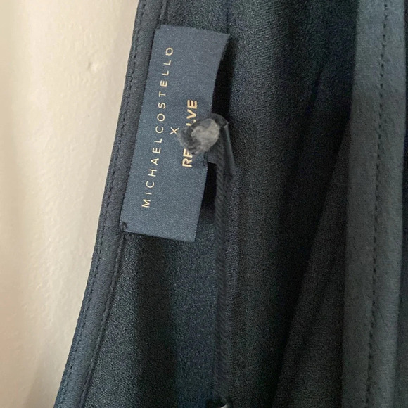Michael Costello x REVOLVE Feather Trim Wrap Dress in Black - Picture 5 of 13